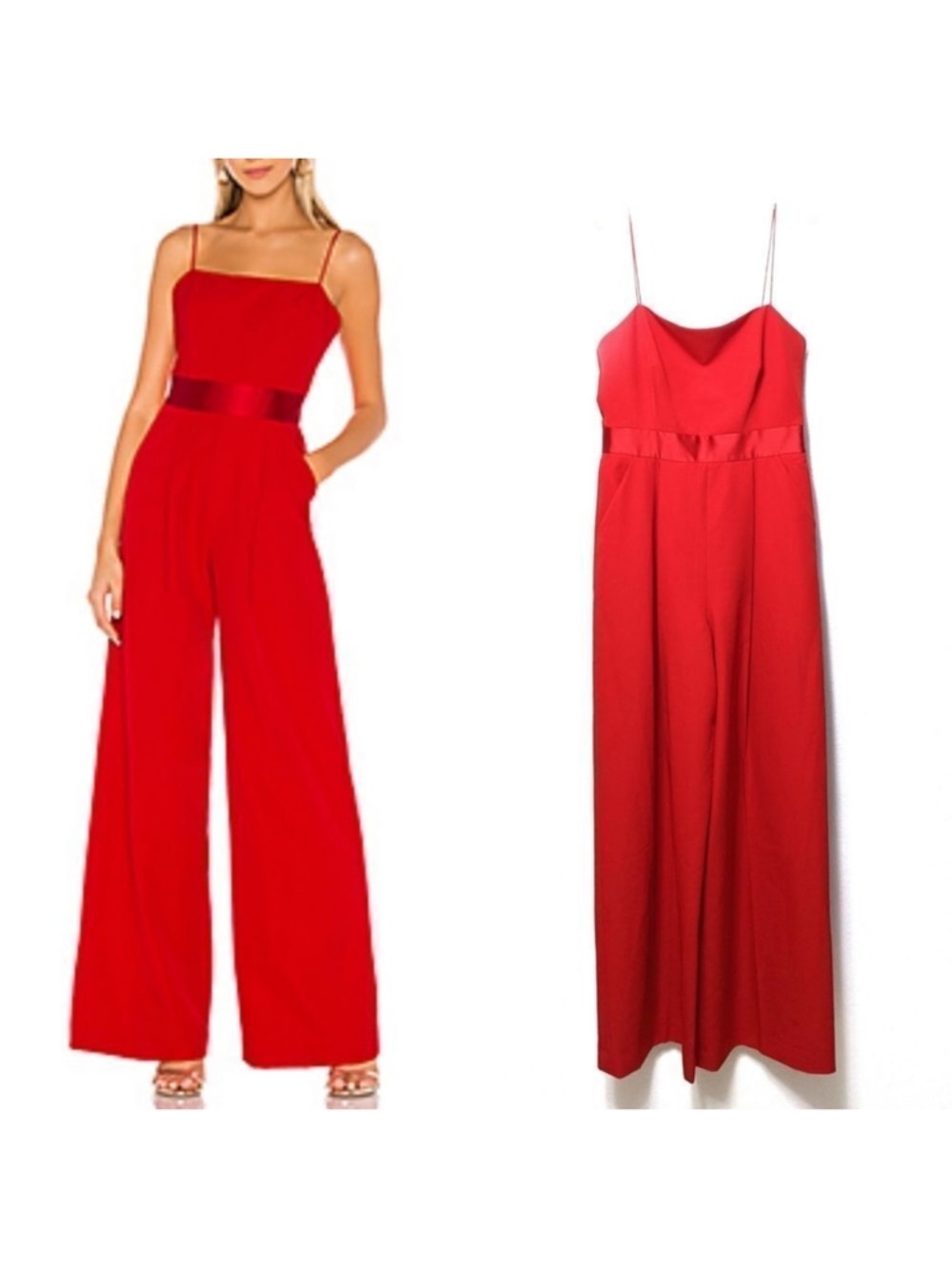 NWTย MILLY Cady Reina Tie Back Ruby Jumpsuitโ12